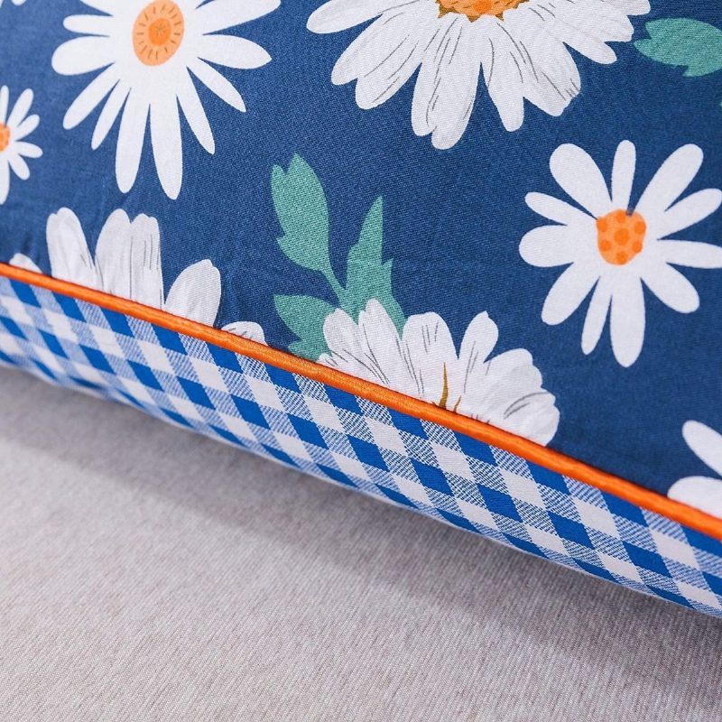 Súprava Obliečok Na Paplón S Potlačou Daisy Flowers 100 % Bavlna Super Mäkká 3 Kusy Dievčenská Letná Kvetinová Posteľná Bielizeň Vintage Farmhouse Obojstranná Prikrývka S Kvetinovou Mriežkou So Zapínaním Na Skrytý Zips