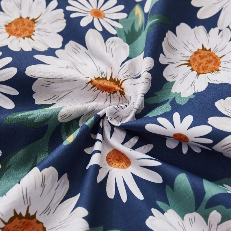 Súprava Posteľnej Bielizne Do Škôlky Farmhouse Zo 100 % Bavlny 11-dielna Kvetín Do Detskej Postieľky Pretty Daisy So Žltými Kockovanými Vintage Detskými Posteľami