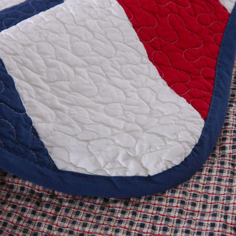 Súprava Prešívaných Prikrývok S Dizajnom Queen Size S Britskou Vlajkou 100 % Bavlna 3 Ks.