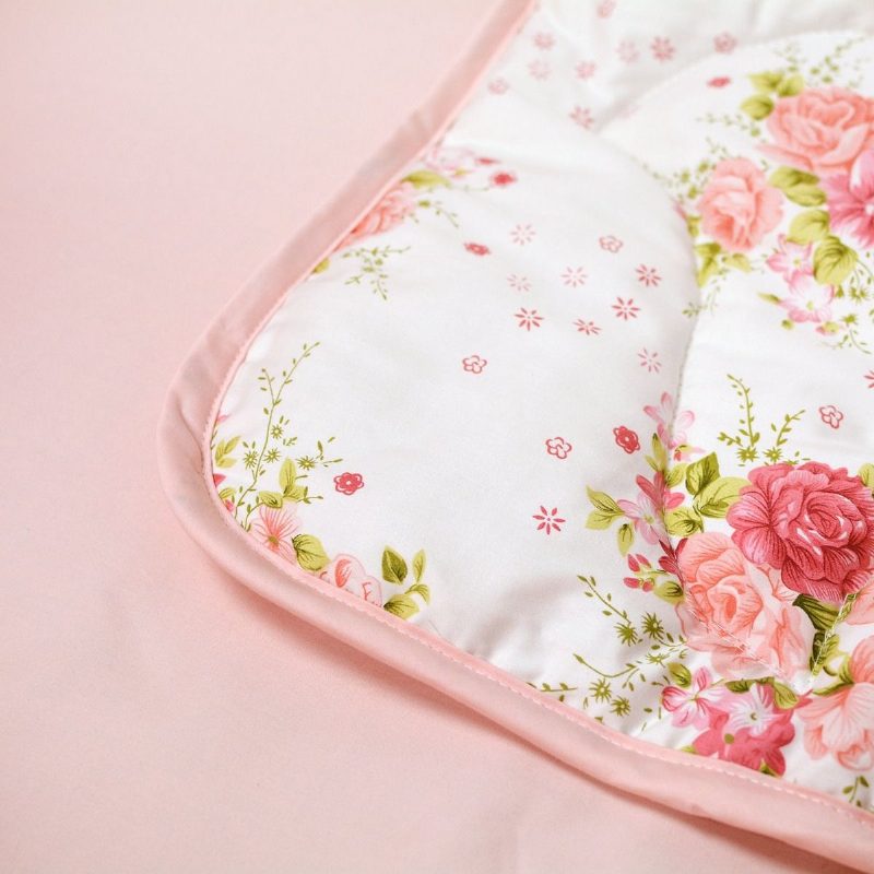 Súpravy Obliečok Do Postieľok Pre Dievčatá Blush Kvetinové Obliečky Do Postieľky Súprava Do Luxusné Do Škôlky Princezná 100% Egyptská Bavlna