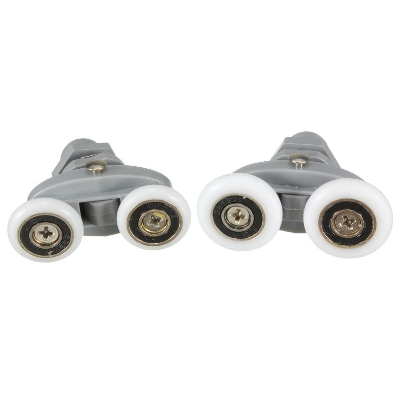 4ks Dvojité Dno Navrchu Sprchové Dvere Valčeky Kladky Kolieska Bežec Posúvač 20 mm Sprchová Batéria Príslušenstvo