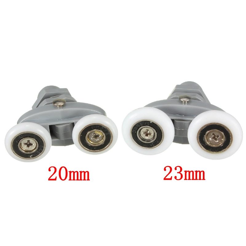 4ks Dvojité Dno Navrchu Sprchové Dvere Valčeky Kladky Kolieska Bežec Posúvač 20 mm Sprchová Batéria Príslušenstvo