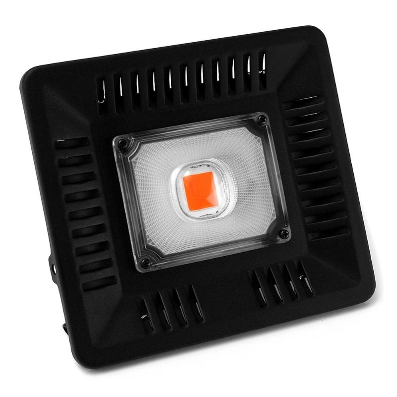 100w Full Spectrum Cob Led Grow Flood Light Vodotesná Rastlina Veg Flower Hydroponická Lampa Ac90-264v