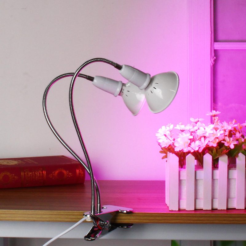 30 cm Nastaviteľný Adaptér Žiarovky S Držiakom S Dvojitou Hlavou A Vypínačom Pre E27 Led Grow Light
