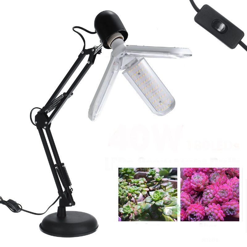 40w 3 Žiarovky 180 Led Skladacia Lampa Rast Rastlín Plnospektrálne Hydroponické Svetlo Na Pestovanie Skleníkov
