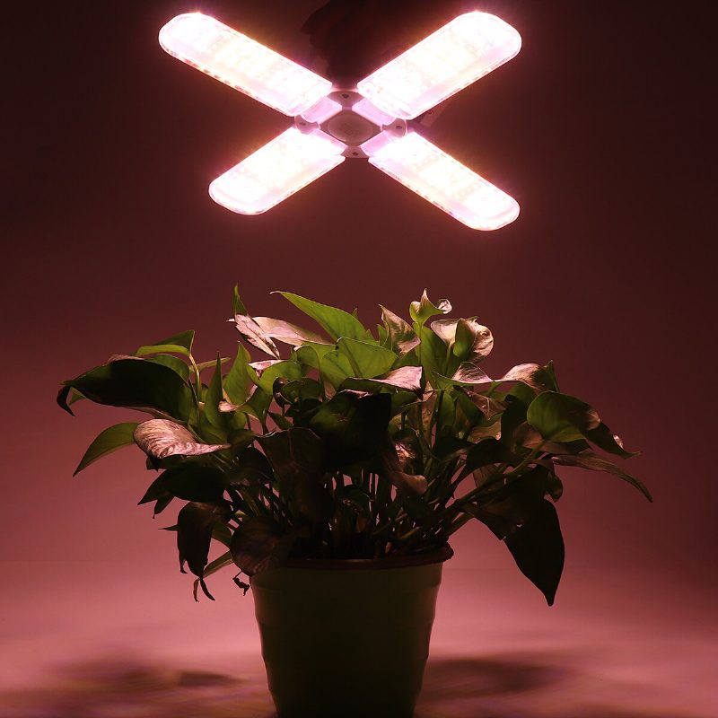 E27 2/3/4 Čepele Full Spectrum Led Žiarovka Na Pestovanie Skladacia Hydroponická Lampa Na Izbových Rastlín 85-265v