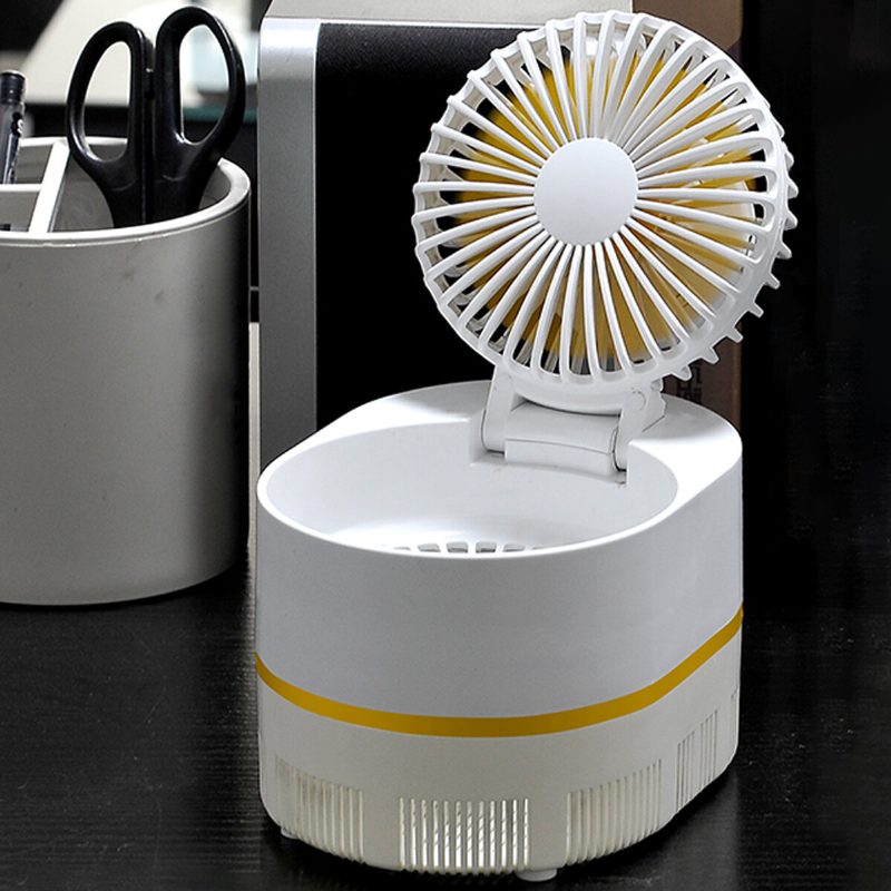 H35844 Mosquito Eradicatio Stolný Ventilátor 3-rýchlostné Rýchlosti Vetra Led Svetlo Chladiace Ventilátory Usb Nabíjací Proti Komárom