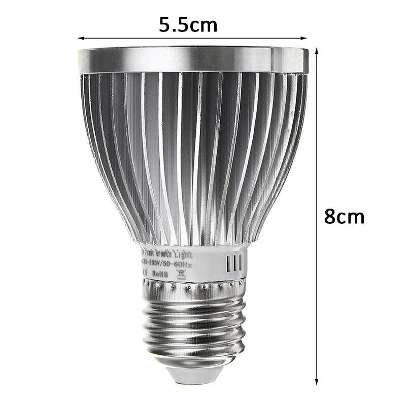 Led Žiarovka Grow Light E27 2835 Smd Full Spectrum Plant Hydroponic Aquarium Ac85-265v
