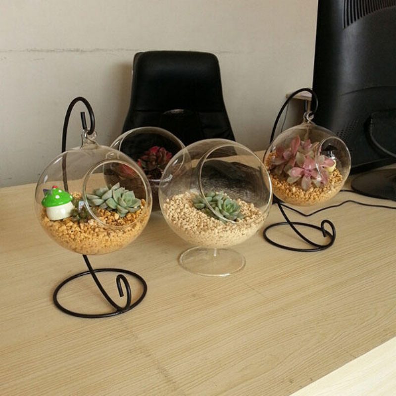 Micro Landscape Suspension Varná Doska Iron Rack V Tvare C Záhradná Dekorácia