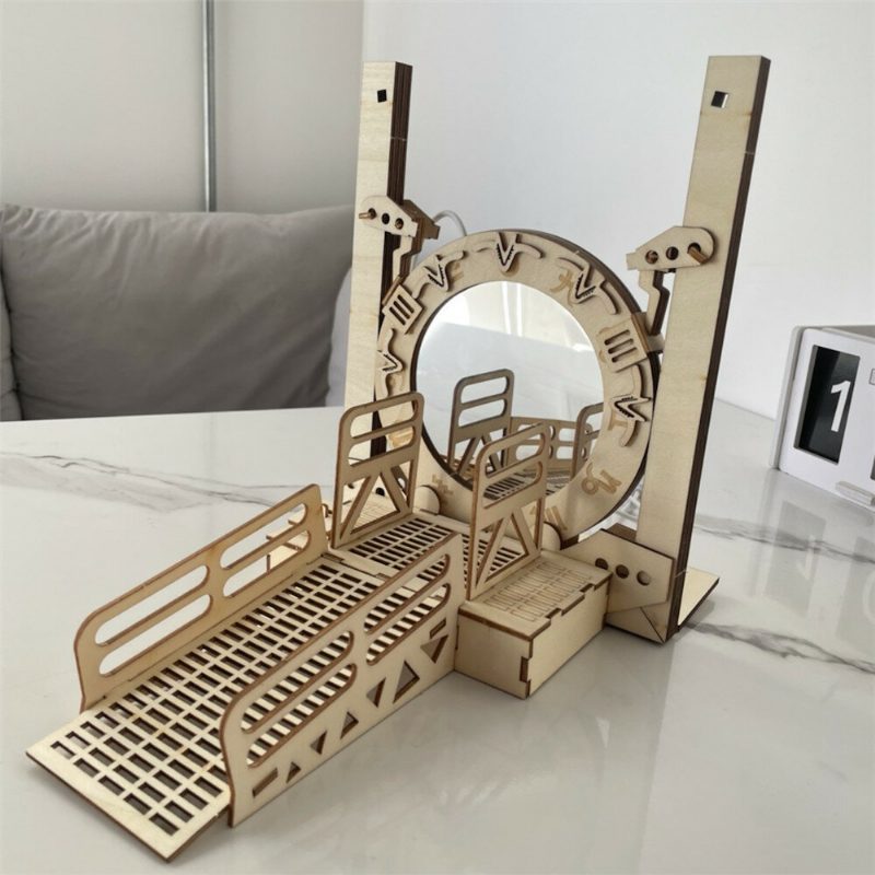 1 Kus Diy Zarážka Na Knihy Galaxy Gate Kreatívny Cezhraničný Časový Tunel Led Podsvietenie Zarážky Na Stolové Na Darčeky Na
