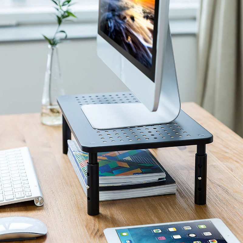 3 Úrovne Výškovo Nastaviteľný Stojan Na Monitor Riser Na Laptop Pre Prenosný Počítač Pc Tlačiareň