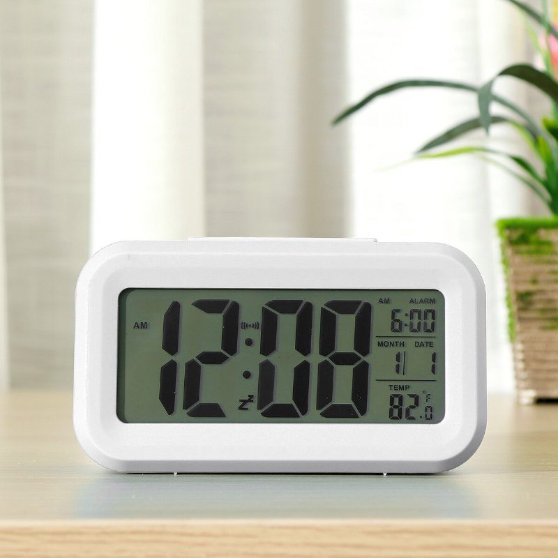 Podsvietený Lcd Digitálny Budík 4.5"/3.2" Veľký Displej Nočné Svetlo S Kalendárom Teplomer Elektronický