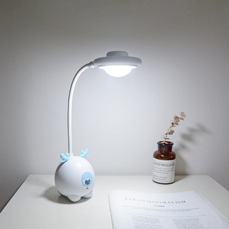 Roztomilá Jeleňová Hadicová Stolová Lampa Skladacia Usb Nabíjacia Led S Plynulým Stmievaním Stolovej Lampy V Spálni Nočné Svetlo V Nocľahárni