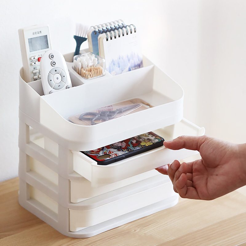 Úložný Box Na Stolovú Kozmetiku Plastový Organizér Na Make-up Typ Zásuvky Puzdro Na Drobnosti 1/2/3/4/5 Vrstiev Lak Na Nechty Púzdro Na Šperky