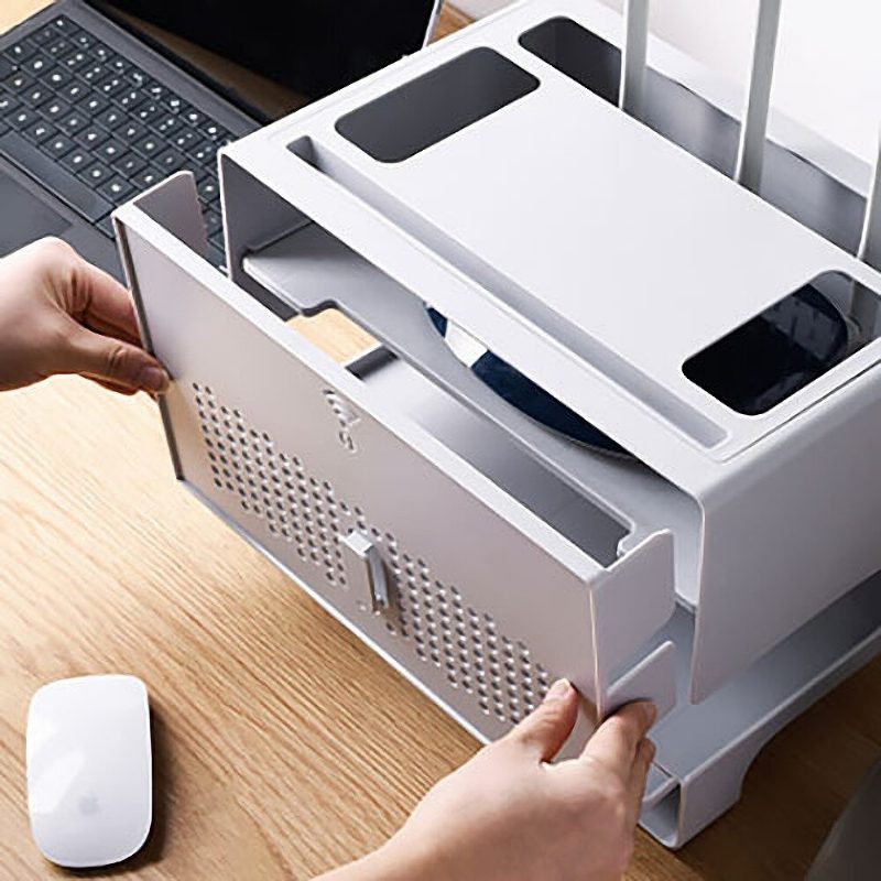 Úložný Box Smerovača Creative Prispôsobený Organizér Na Plochu Kancelárske Potreby Box Do Elektrickej Zásuvky V Obývacej Izbe