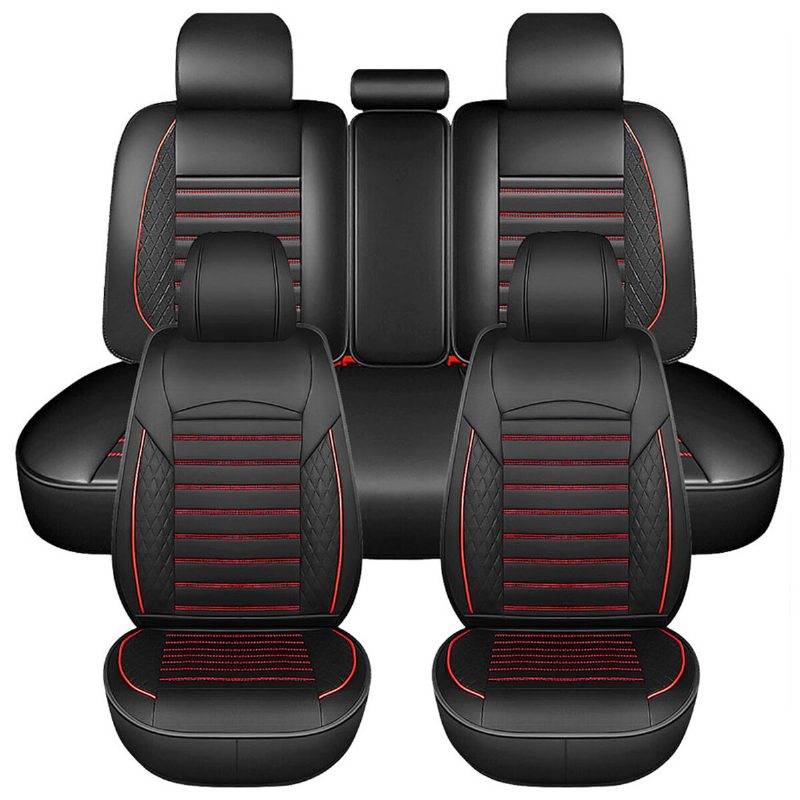 1/5 Poťahy Na Autosedačky Kompletná 3d Súprava Pu Kožená Predná Zadná Podložka
