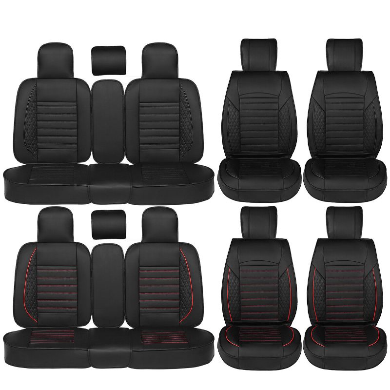 1/5 Poťahy Na Autosedačky Kompletná 3d Súprava Pu Kožená Predná Zadná Podložka