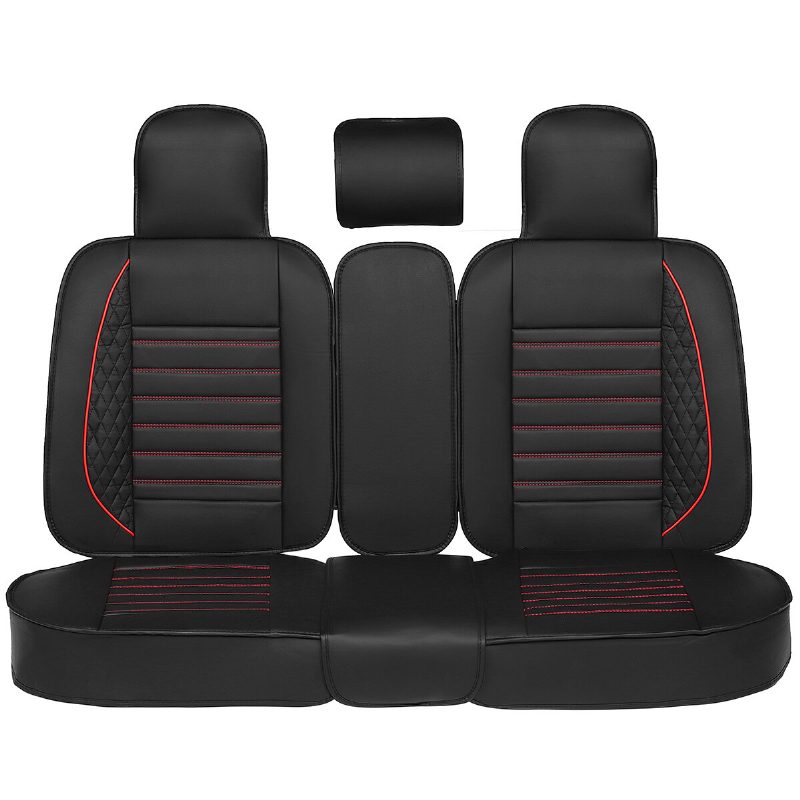1/5 Poťahy Na Autosedačky Kompletná 3d Súprava Pu Kožená Predná Zadná Podložka