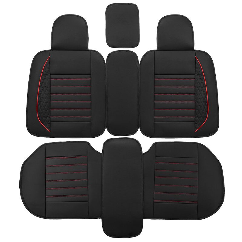 1/5 Poťahy Na Autosedačky Kompletná 3d Súprava Pu Kožená Predná Zadná Podložka