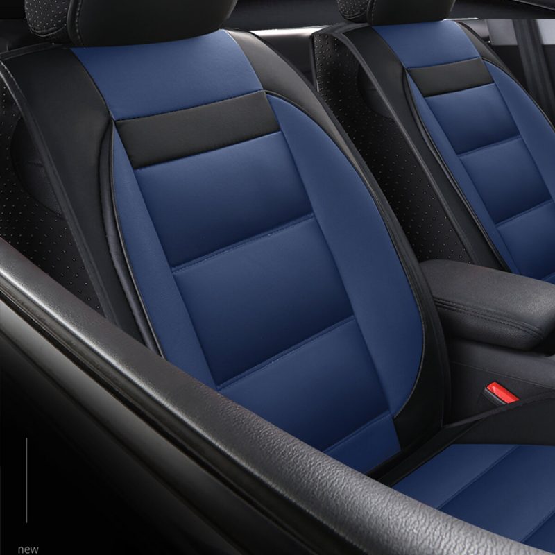 1pcs 5d Deluxe Univerzálna Autosedačka Plný Poťah Pu Kožený Vankúš Protišmyková Ochranná Podložka
