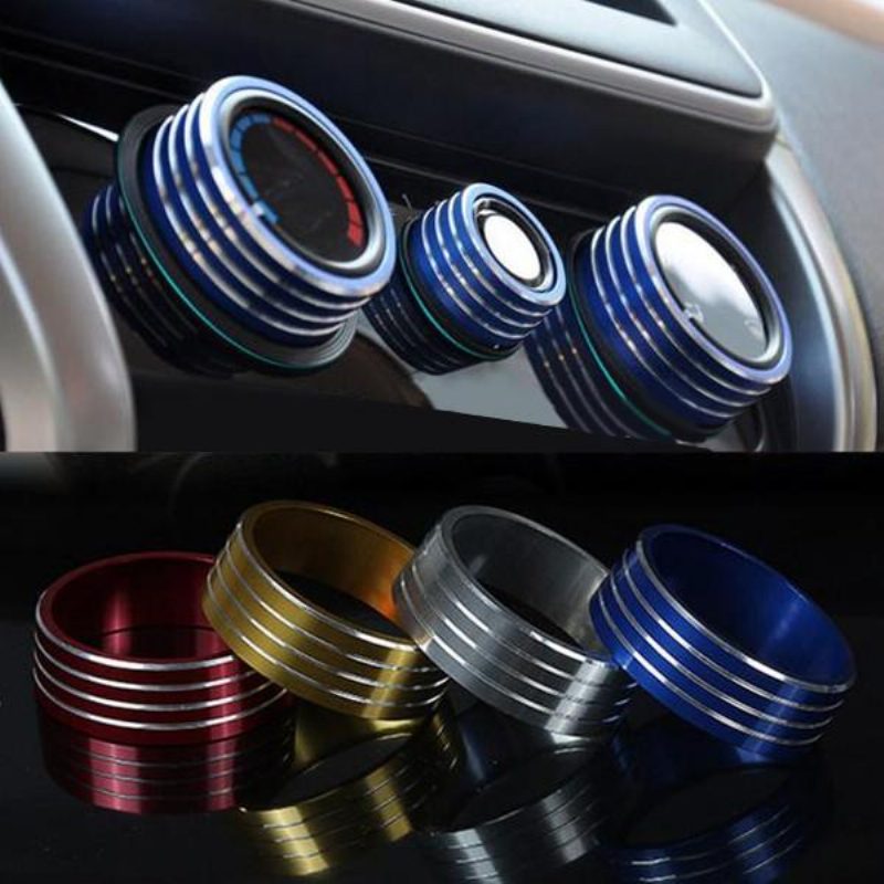 3ks/sada Cars Alu Decoration Stereo Klimatizačný Krúžok Na Gombík Pre Honda New City Vezel Fit Xrv