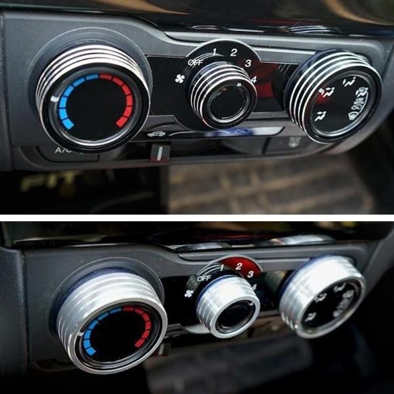 3ks/sada Cars Alu Decoration Stereo Klimatizačný Krúžok Na Gombík Pre Honda New City Vezel Fit Xrv