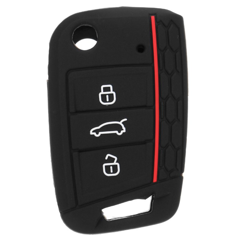 Silikónový Kryt Kľúča Na Diaľkové Ovládanie S 3 Tlačidlami Pre Volkswagen Vw Golf 7 Mk7
