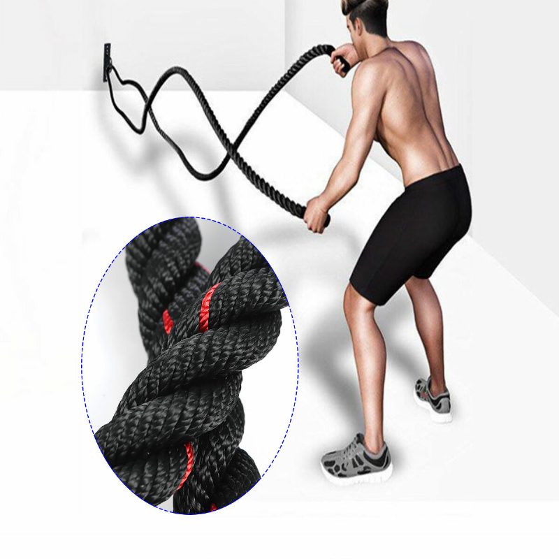 Fitness Bojové Lano S Dĺžkou 9 M Ťažké Švihadlo So Záťažou So Pomôcky Na Cvičenie V Posilňovni