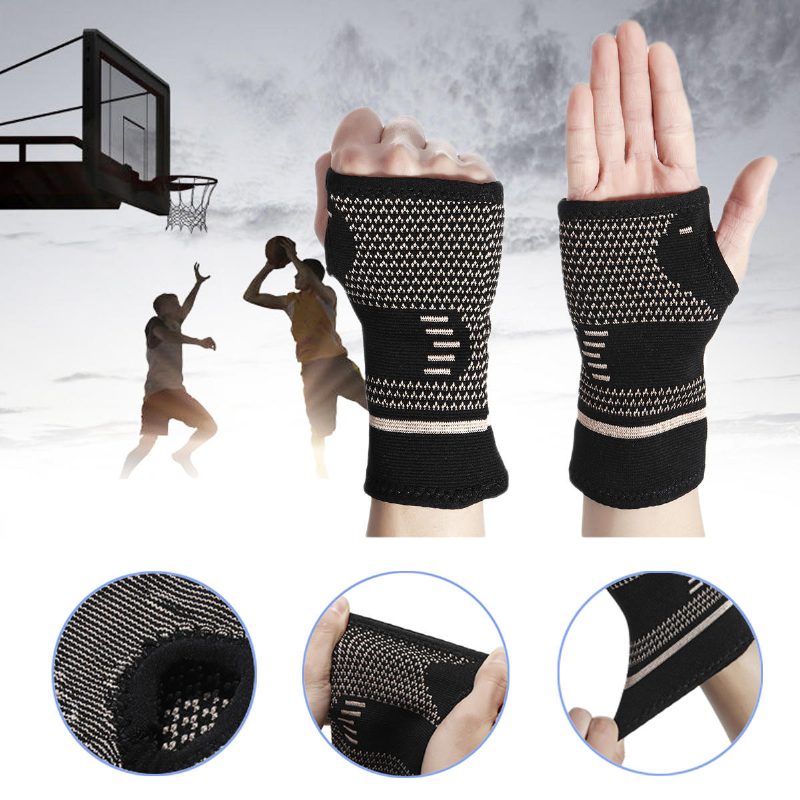 Kaload 1pc Medený Návlek Na Zápästie Podpora Dlane Pre Outdoorové Športy Ochranná Výstroj Fitness