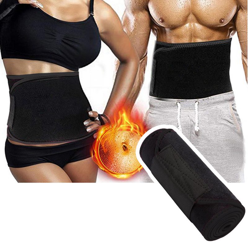 Kaload Sports Fitness Tvarovanie Postavy Bedrový Pás Elastický Tlakový Napínací Pás - Čierna