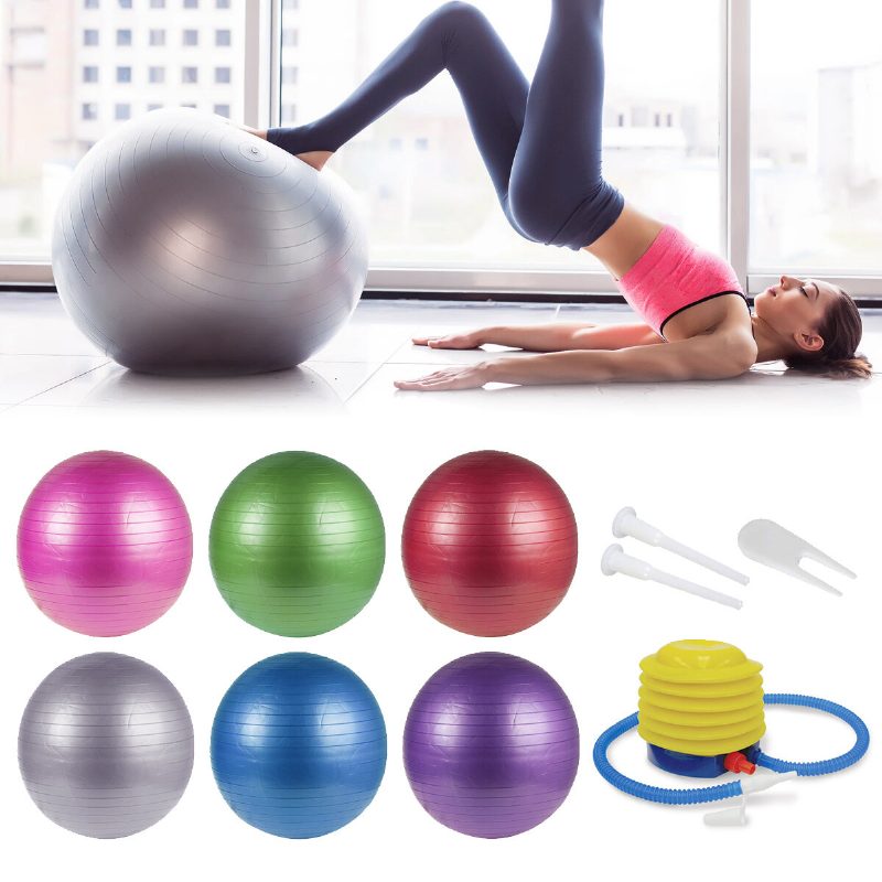 Lopta Na Jogu 65/75 cm Pilates Fitness Balančná Gymnastika Cvičenie Pôrodná Asistentka Pvc