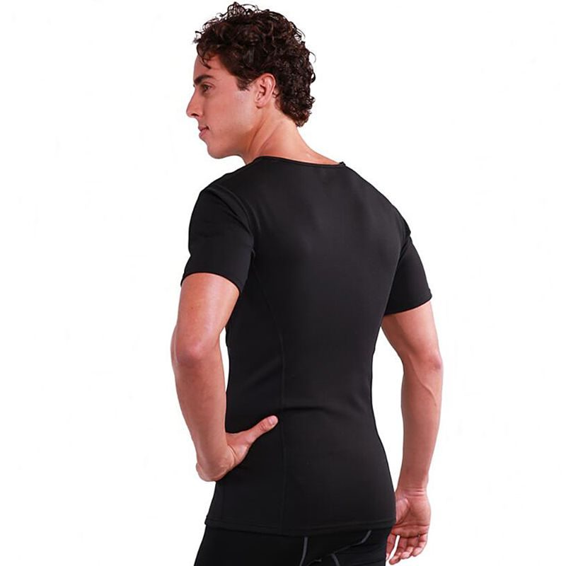 Pánska Košeľa Do Sauny Shaperwear Vesta S Krátkym Rukávom Na Chudnutie