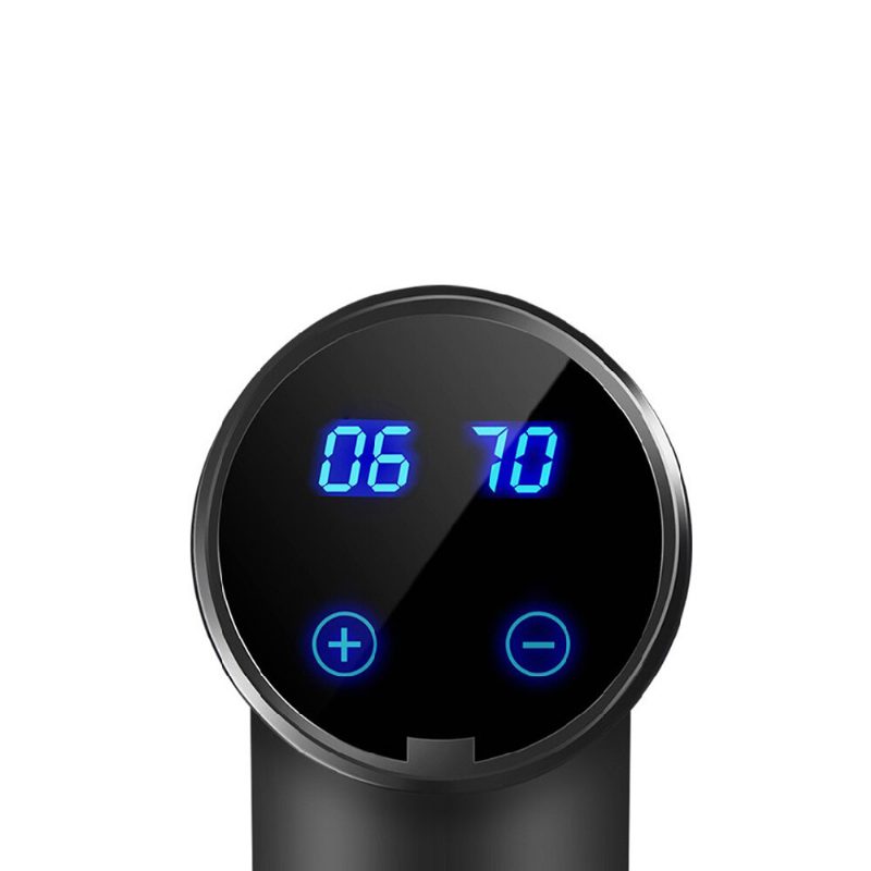 Profesionálny 8v 1500mah Lcd Svalová Masáž 20 Rýchlostí 4 Hlavy Nastaviteľný Elektrický Ručný Prenosný Masážny Prístroj Na Hlboké Tkanivá