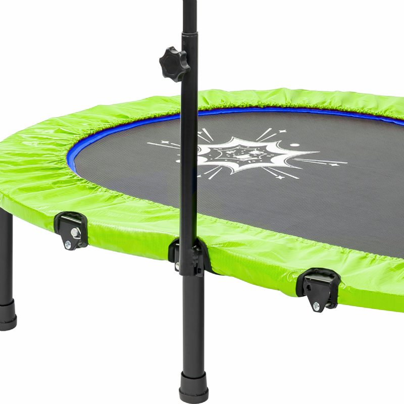 Us Directbominfit Double Mini Trampolína S Nastaviteľnými Madlami Bezpečnostný Kryt Rodič-dieťa Skákanie Na Trampolínu Deti Dospelý Domáca Záhrada Náradie Na Cvičenie