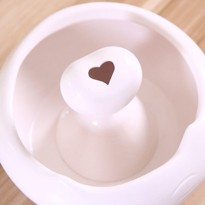 Design Mačacích Uší 2500 Ml Porcelánový Automatický Cirkulačný Dávkovač Vody Miska Na Vodu Roztomilá Fontána Potreby Na Pitie Pre Domáce Zvieratá S Pumpičkou Na Zníženie Hluku