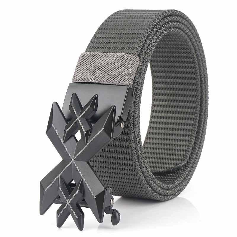 Enniu 125cm Pánska Móda Nylon Bez Dier Pásové Pásy Taktický Opasok Rýchle Odopínanie S Kovovou Prackou Dlhý