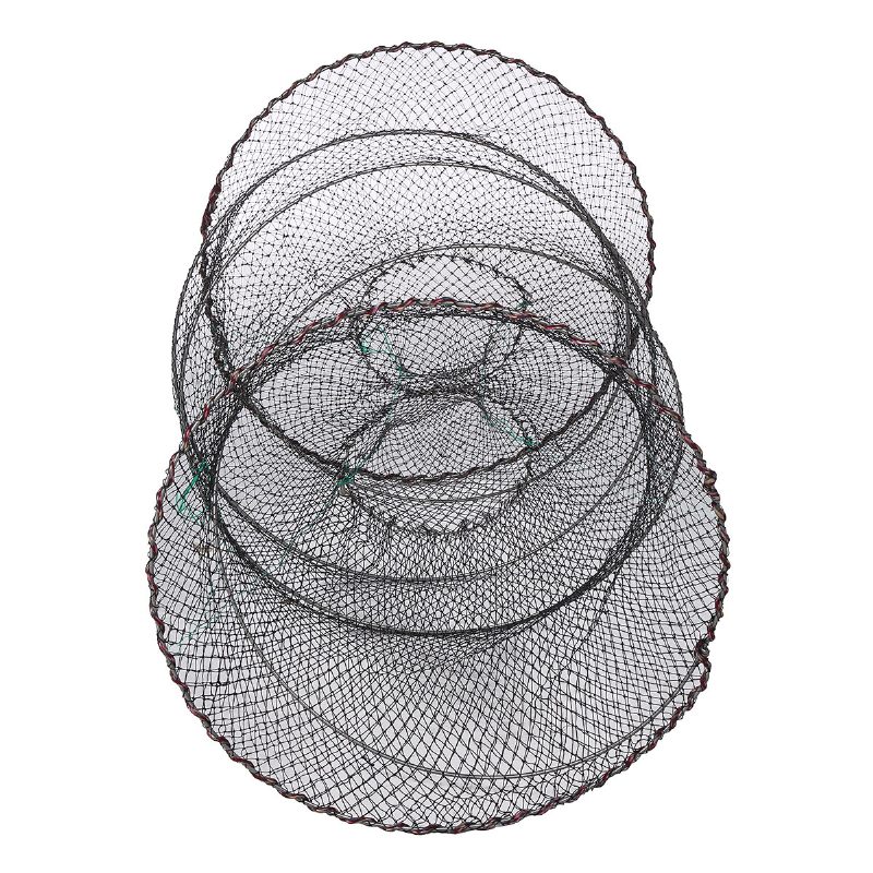 Priemer 25-50 cm Skladacia Rybárska Sieť Klietka Kraby Ryby Crawdad Pasca Na Návnadu Na Krevety Hodené Puzdro Na Namáčanie Rybárske Náradie