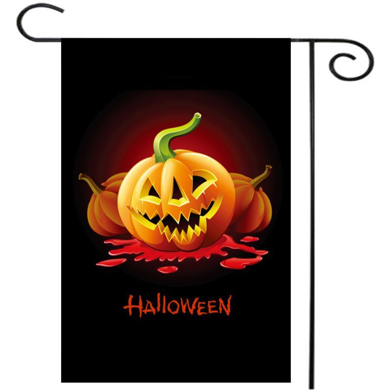 30x45cm Halloween Polyester Demon Pumpkin Flag Záhradná Sviatočná Dekorácia