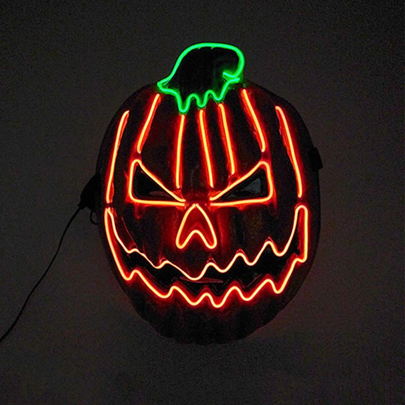 Halloweenska Maska Cosplay Masky Led Svetelné Punčochové Na Halloweensku Párty