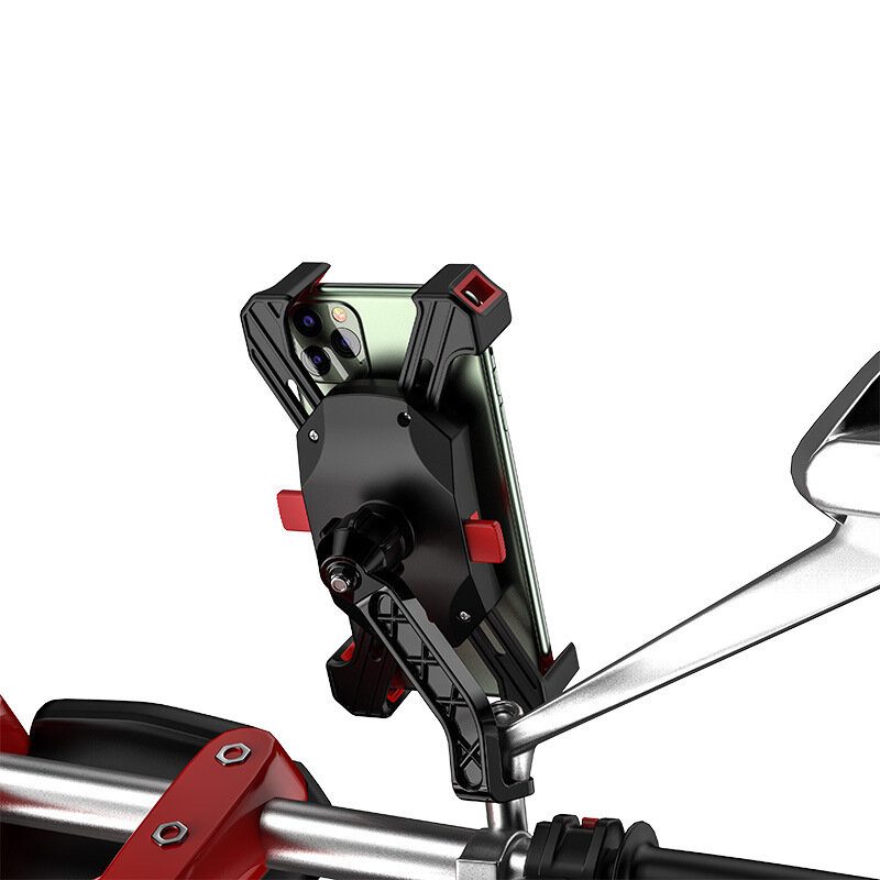 4.7-6.5 Palcový Nastaviteľný Držiak Telefónu Na Bicykel Tlmenie Nárazov Gps Telefón Klip Stojan Na Riadidlá Stretch Na Motocykel