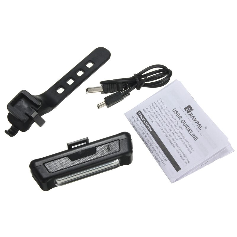 Bikight 6-režimový 100lm Cob Bicykel Červené Výstražné Svetlo Nočný Cyklistický Predné Zadné Usb Dobíjacie Led Vodotesné Na