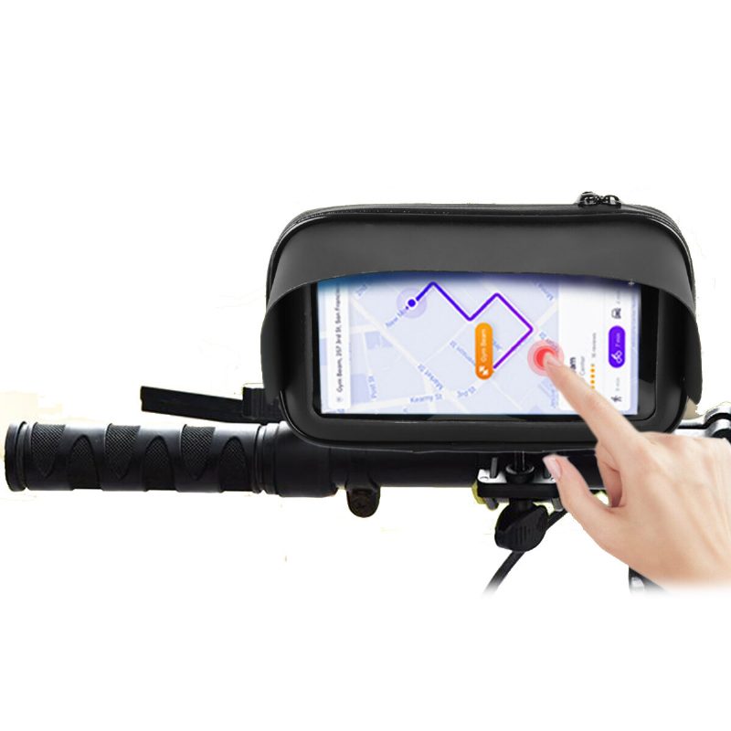 Bikight 6.3'' Vodotesný Motocykel Puzdro Na Mobilný Telefón/gps Taška S Držiakom Na Riadidlá Na Smartfón