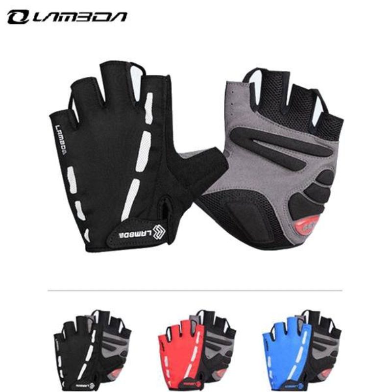 Cyklistické Rukavice Lambda Half Finger Horské Pre Vybavenie