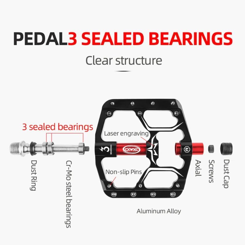 Pedály Na Bicykel Mtb Road 3 Sealed Bearings Na