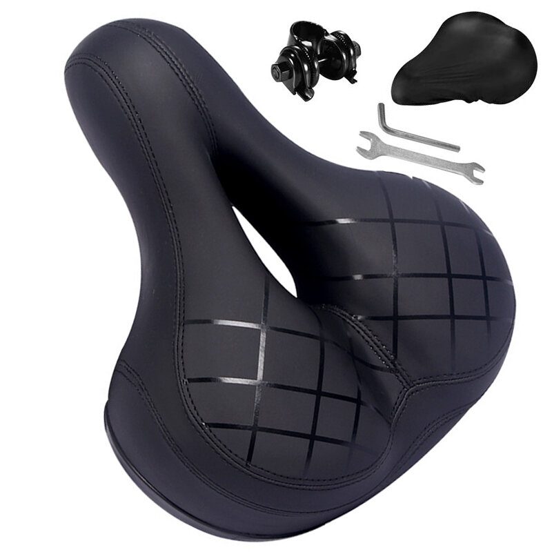 Podsedák Bicykla Oversized Pohodlné Univerzálne Sedlo Na Bicykel Tlmiace Nárazy S Ochranným Krytom Kľúča