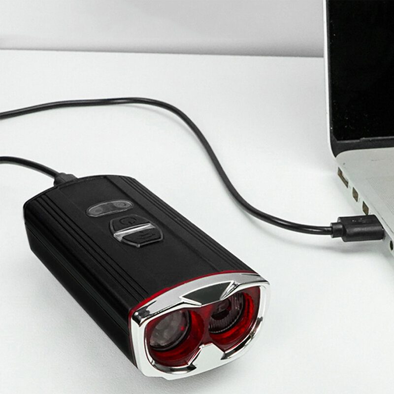Predné Svetlo Na Bicykel Bikight Päť Režimov Usb Nabíjanie Silná Baterka Otočné Vodotesné Indukčné Na