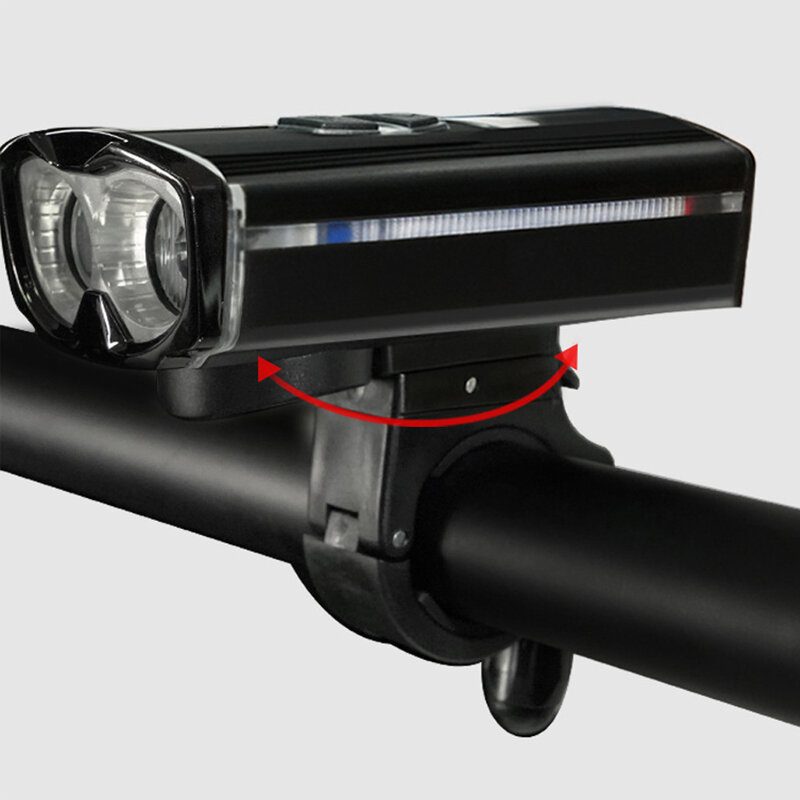 Predné Svetlo Na Bicykel Bikight Päť Režimov Usb Nabíjanie Silná Baterka Otočné Vodotesné Indukčné Na