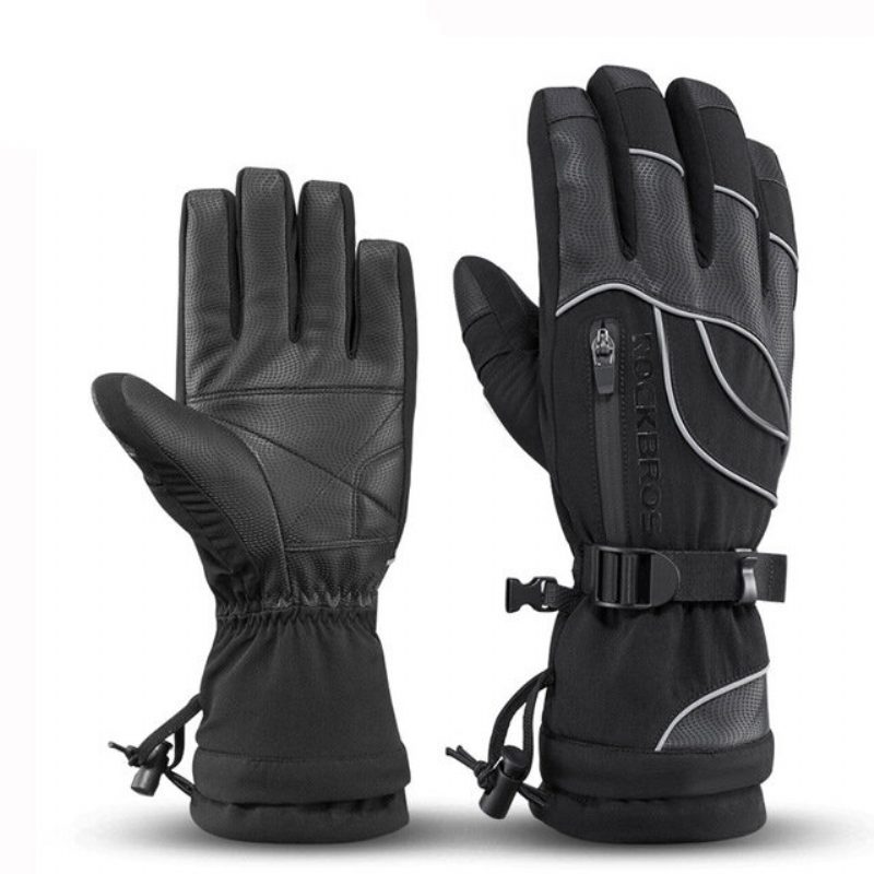 Rockbros S133 Termálne Lyžiarske Rukavice Nad -30 Stupňov Vodotesné Na Snežný Skúter Snowboard Dámske Fleecové Na Snowboarding S Tpu Vodotesnou Vrstvou