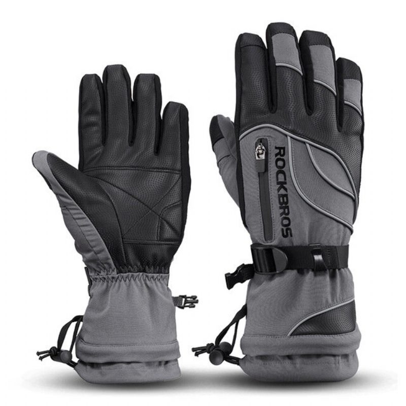 Rockbros S133 Termálne Lyžiarske Rukavice Nad -30 Stupňov Vodotesné Na Snežný Skúter Snowboard Dámske Fleecové Na Snowboarding S Tpu Vodotesnou Vrstvou