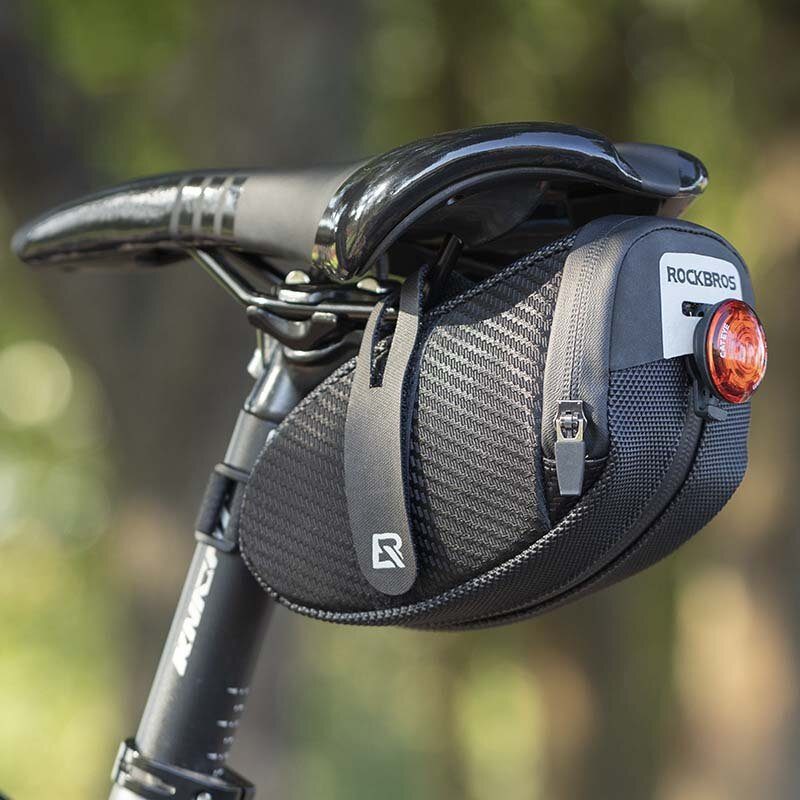 Rockbros Taška Na Cyklistické Sedlo 3d Shell Nepremokavá Reflexná Nárazuvzdorná Cyklistická Rúrka Zadný Chvost Na Sedlovku Príslušenstvo K Bicyklu